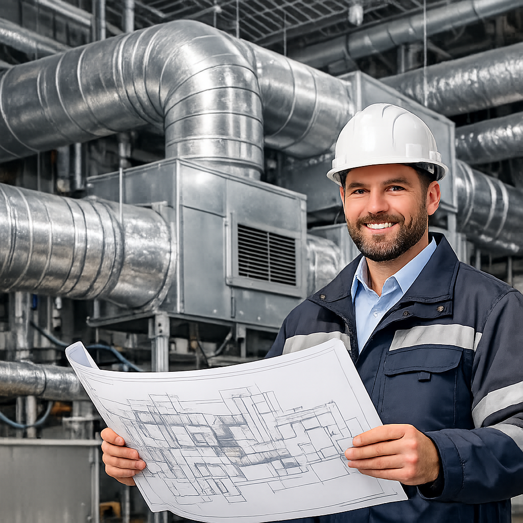 Sistemas HVAC integrados ao PMOC com ventilação, exaustão e climatização profissional